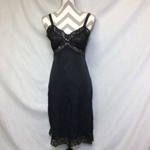 Aristocraft by Superior VTG Black Lace Satin  Full Slip